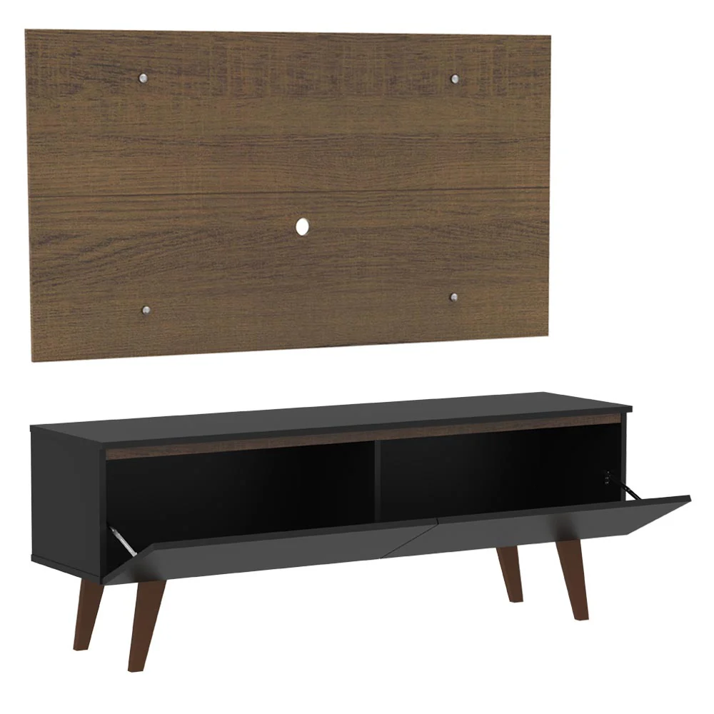 Rack Madesa Le Mans e Painel para TV até 55 Polegadas 2 Portas Preto/Rustic - Image 5
