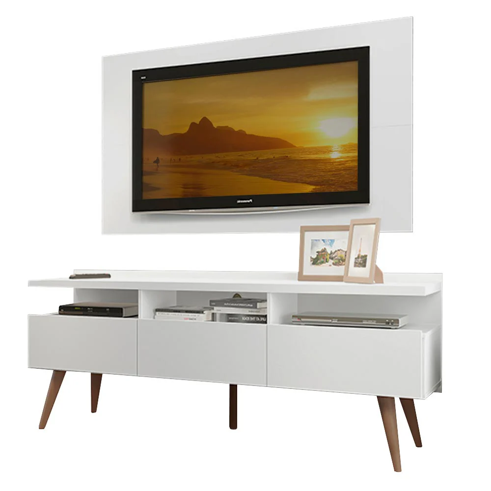 Rack Madesa Londres e Painel para TV até 55 Polegadas Branco - Image 2