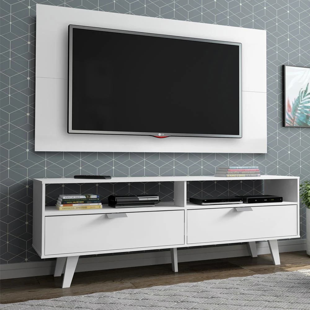 Rack Madesa Oslo e Painel para TV até 55 Polegadas 2 Portas Branco - Image 2