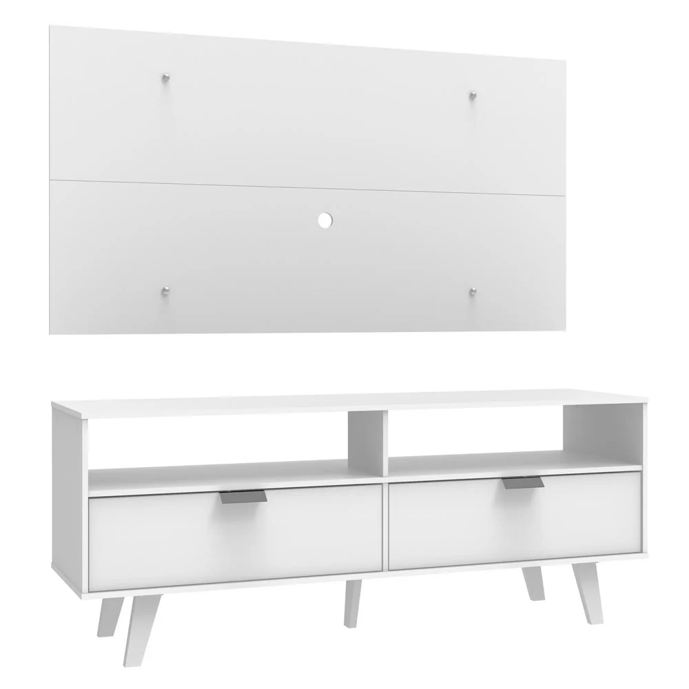 Rack Madesa Oslo e Painel para TV até 55 Polegadas 2 Portas Branco - Image 3