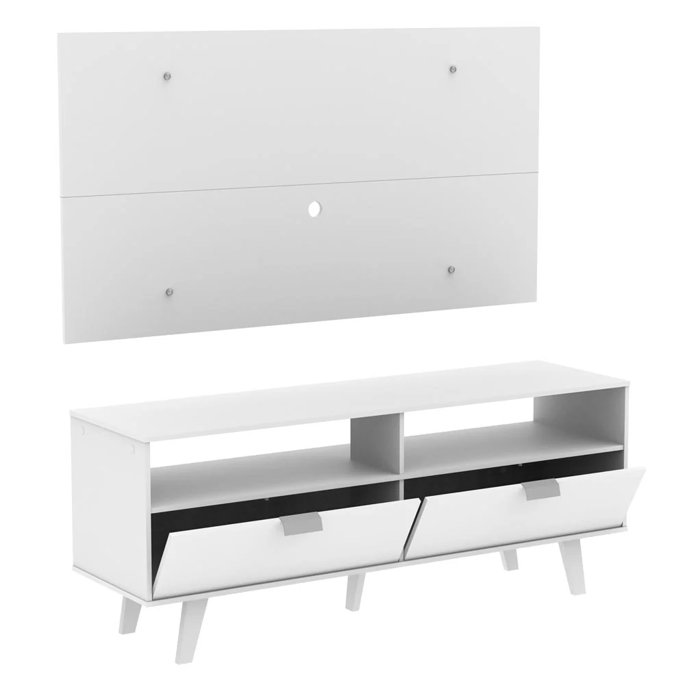 Rack Madesa Oslo e Painel para TV até 55 Polegadas 2 Portas Branco - Image 6