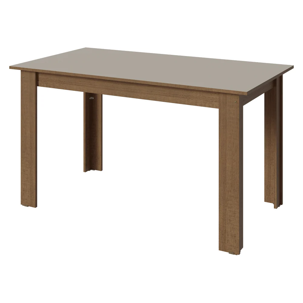 Conjunto Sala de Jantar Alva Mesa Tampo de Madeira 4 Cadeiras Rustic/Crema/Lírio Bege Madesa - Image 5