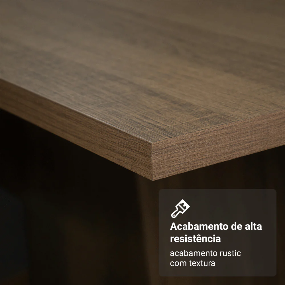 Conjunto Sala de Jantar Honduras Madesa Mesa Tampo de Madeira com 6 Cadeiras Rustic/Crema/Sintético Bege - Image 5