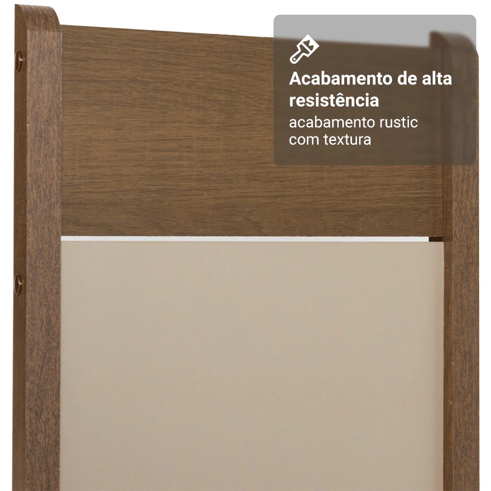 Conjunto Sala de Jantar Honduras Madesa Mesa Tampo de Madeira com 6 Cadeiras Rustic/Crema/Sintético Bege - Image 7