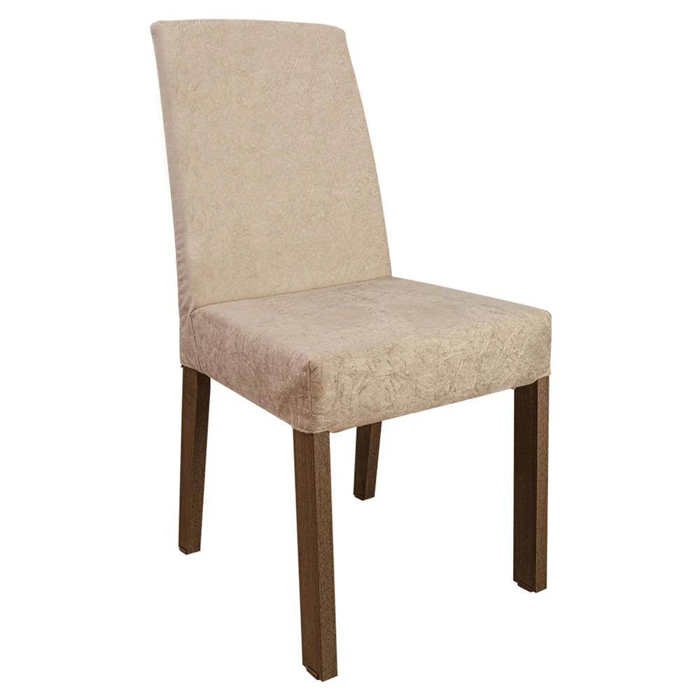 Conjunto Sala de Jantar Lumina Mesa Tampo de Madeira 4 Cadeiras Rustic/Crema/Suede Imperial Madesa - Image 7