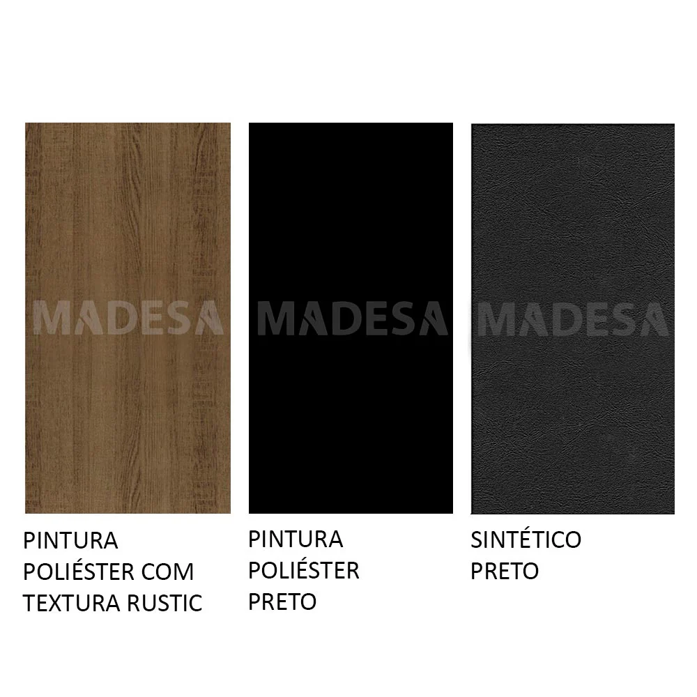 Conjunto Sala de Jantar Madesa Anita Mesa Tampo de Vidro com 4 Cadeiras Rustic/Preto/Sintético Preto - Image 11
