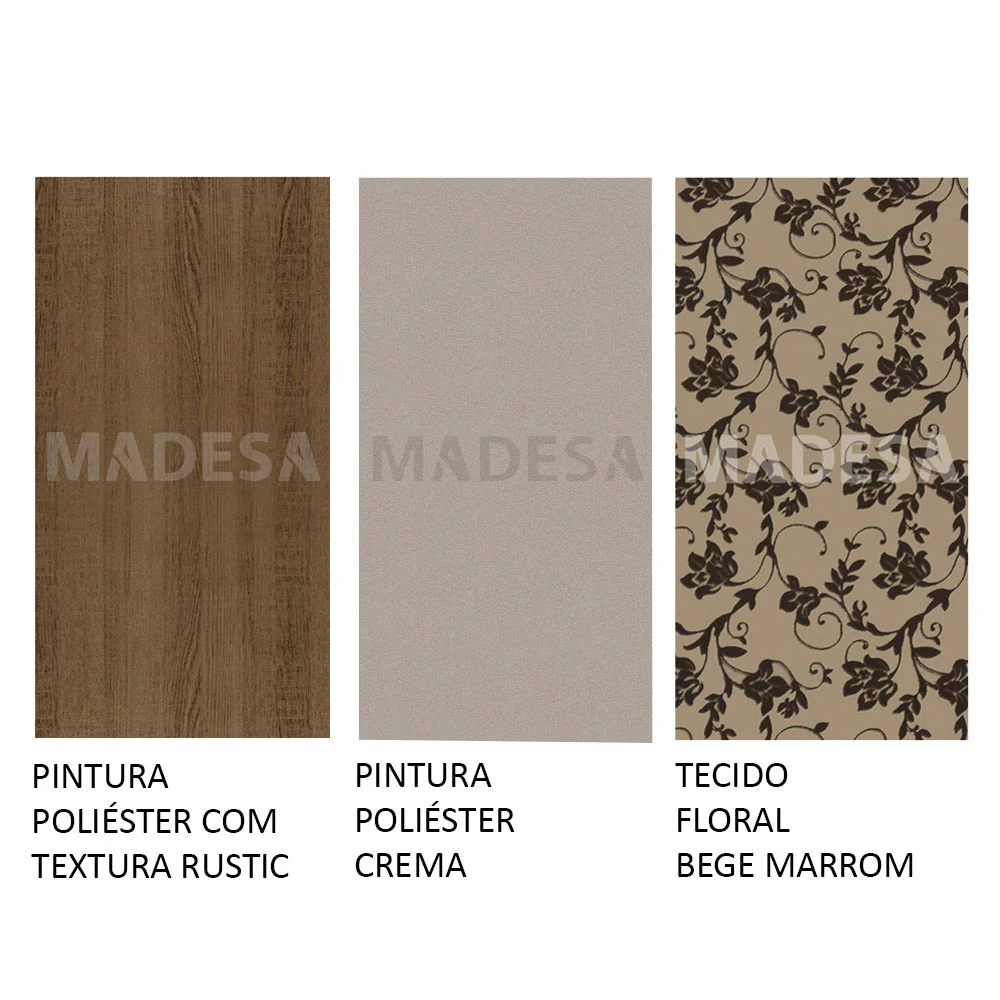 Conjunto Sala de Jantar Madesa Bea Mesa Tampo de Madeira com 4 Cadeiras Rustic/Crema/Bege Marrom - Image 10