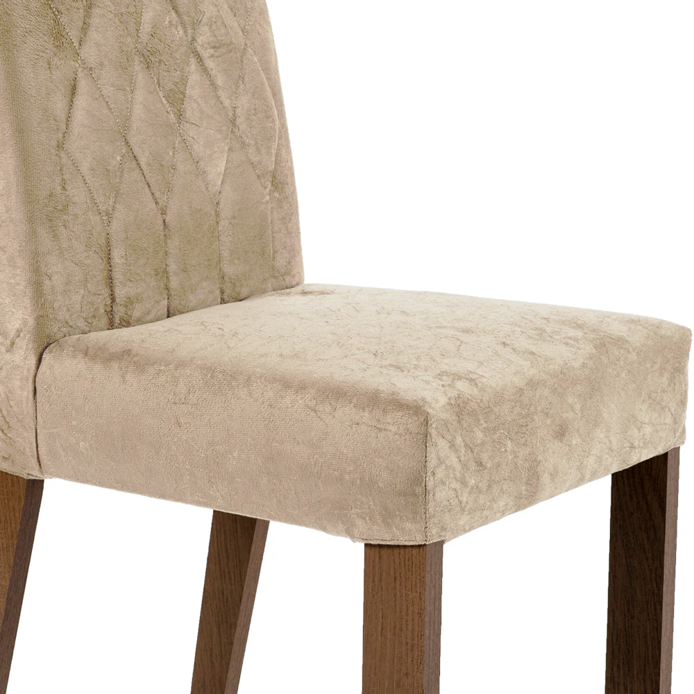 Conjunto Sala de Jantar Mesa Tampo de Vidro com 4 Cadeiras Rustic/Crema/Imperial Madesa Brenda - Image 9