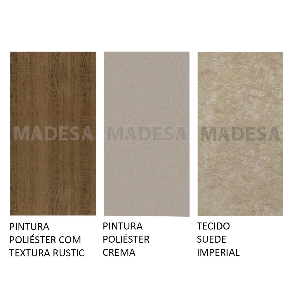 Conjunto Sala de Jantar Madesa Daniela Mesa Tampo de Madeira com 6 Cadeiras Rustic/Crema/Imperial - Image 10