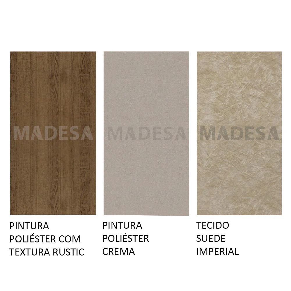 Conjunto Sala de Jantar Madesa Ingrid Mesa Tampo de Madeira com 4 Cadeiras Rustic/Crema/Imperial - Image 10