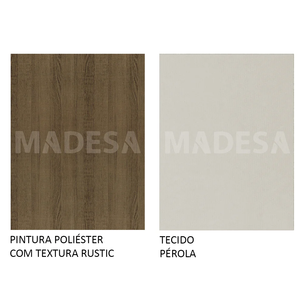 Conjunto Sala de Jantar Madesa Maris Mesa Tampo de Madeira com 6 Cadeiras Rustic/Sintético Bege - Image 5