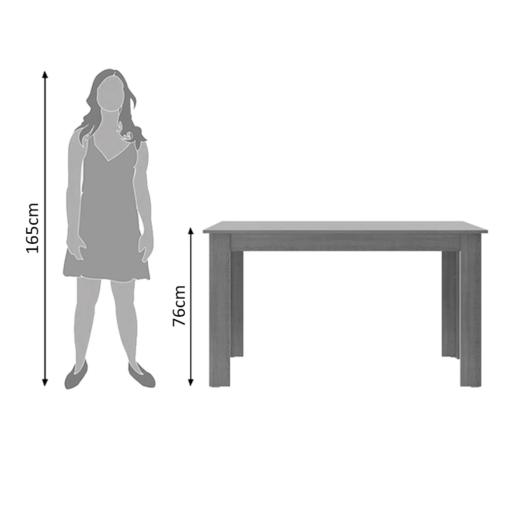 Conjunto Sala de Jantar Madesa Maris Mesa Tampo de Madeira com 6 Cadeiras Rustic/Sintético Bege - Image 9
