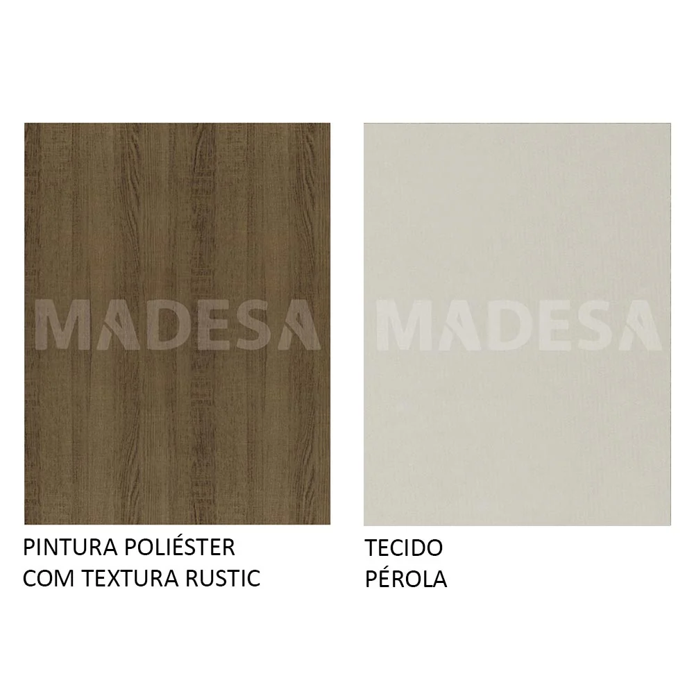 Conjunto Sala de Jantar Rosie Madesa Mesa Tampo de Madeira com 4 Cadeiras Rustic/Sintético Bege - Image 9