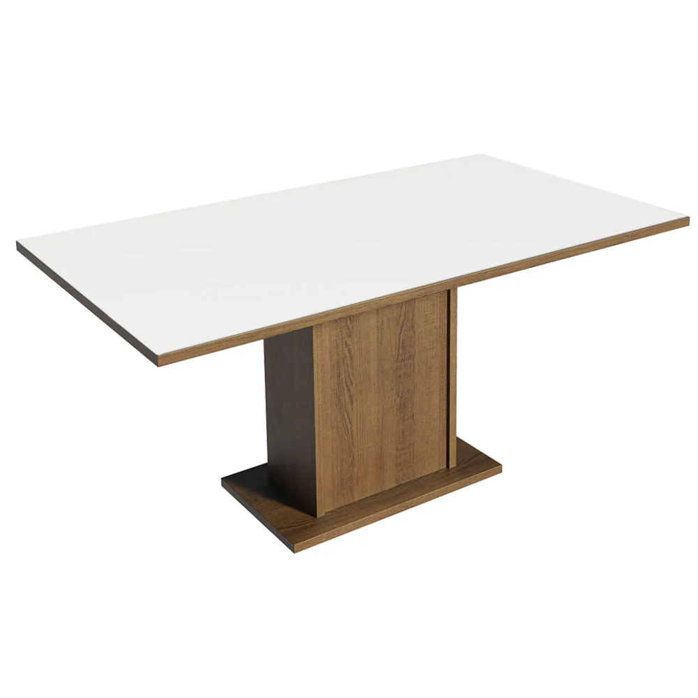 Conjunto Sala de Jantar Mesa Tampo de Madeira 4 Cadeiras Rustic/Branco/Imperial Keila Madesa - Image 5