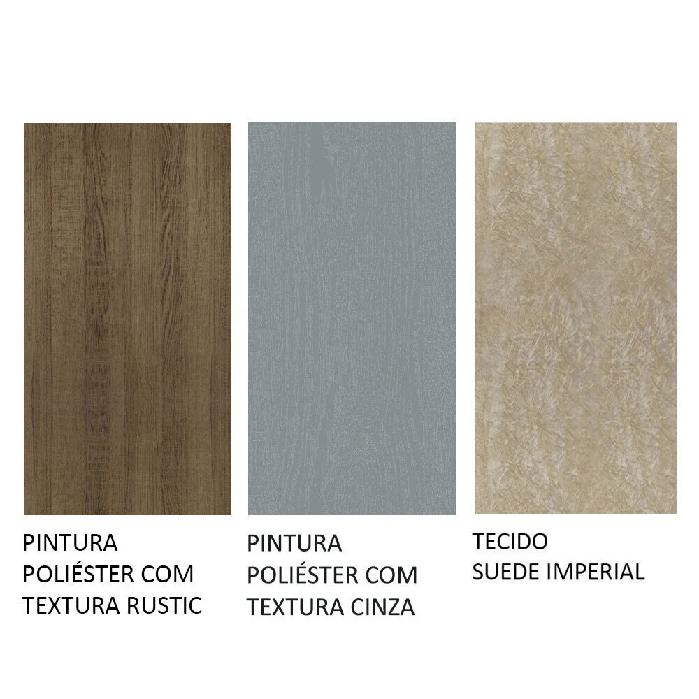 Conjunto Sala de Jantar Mesa Tampo de Madeira 4 Cadeiras Rustic/Cinza/Imperial Ashley Madesa - Image 10