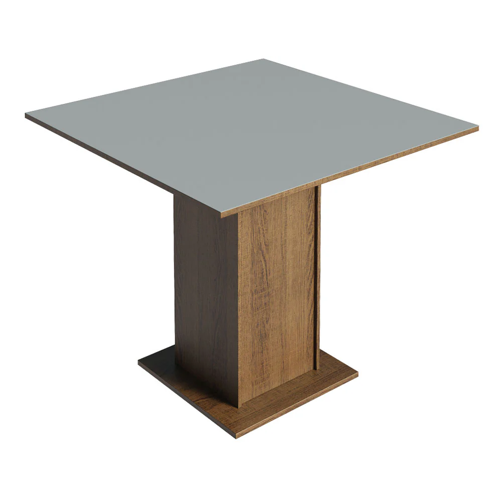 Conjunto Sala de Jantar Mesa Tampo de Madeira 4 Cadeiras Rustic/Cinza/Silver Karina Madesa - Image 4