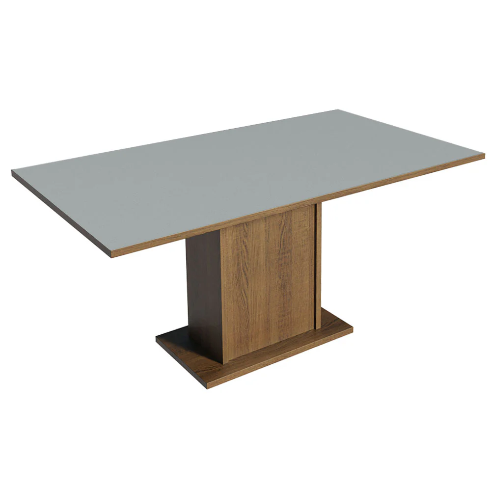 Conjunto Sala de Jantar Mesa Tampo de Madeira 4 Cadeiras Rustic/Cinza/Silver Keila Madesa - Image 5