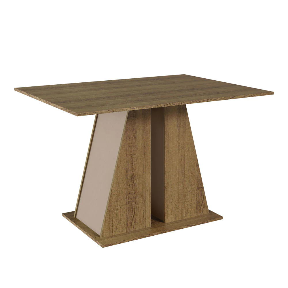 Conjunto Sala de Jantar Mesa Tampo de Madeira 4 Cadeiras Rustic/Crema/Imperial Gisele Madesa - Image 5