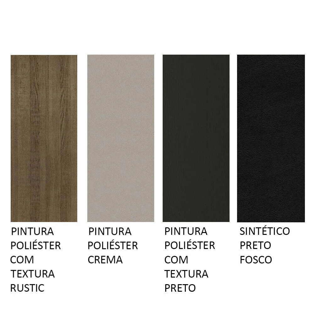 Conjunto Sala de Jantar Mesa Tampo de Madeira 4 Cadeiras Rustic/Crema/Preto Angel Madesa - Image 11