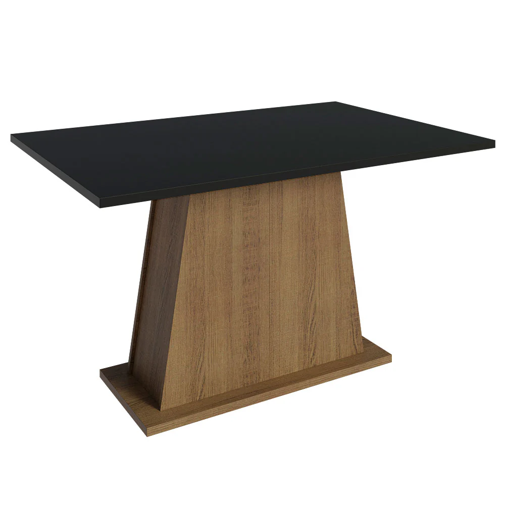 Conjunto Sala de Jantar Mesa Tampo de Madeira 4 Cadeiras Rustic/Preto/Imperial Fiona Madesa - Image 6