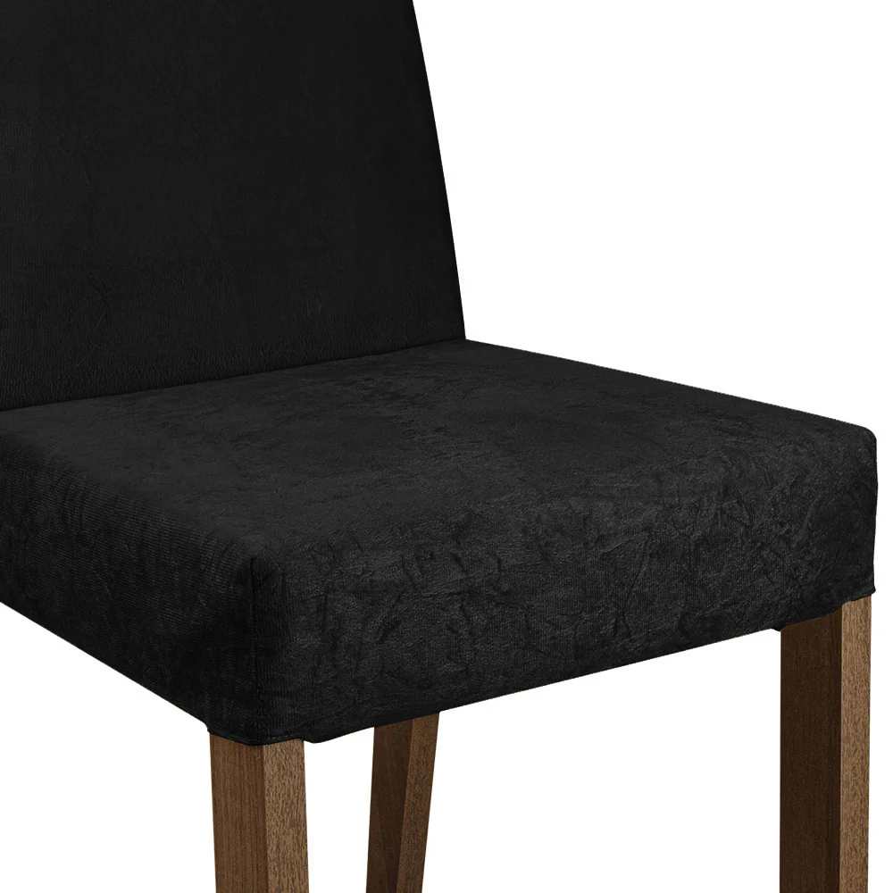Conjunto Sala de Jantar Mesa Tampo de Madeira 4 Cadeiras Rustic/Preto/Oxford April Madesa - Image 7