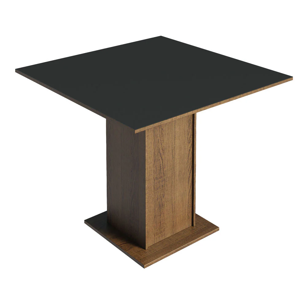 Conjunto Sala de Jantar Mesa Tampo de Madeira 4 Cadeiras Rustic/Preto/Oxford Livia Madesa - Image 5