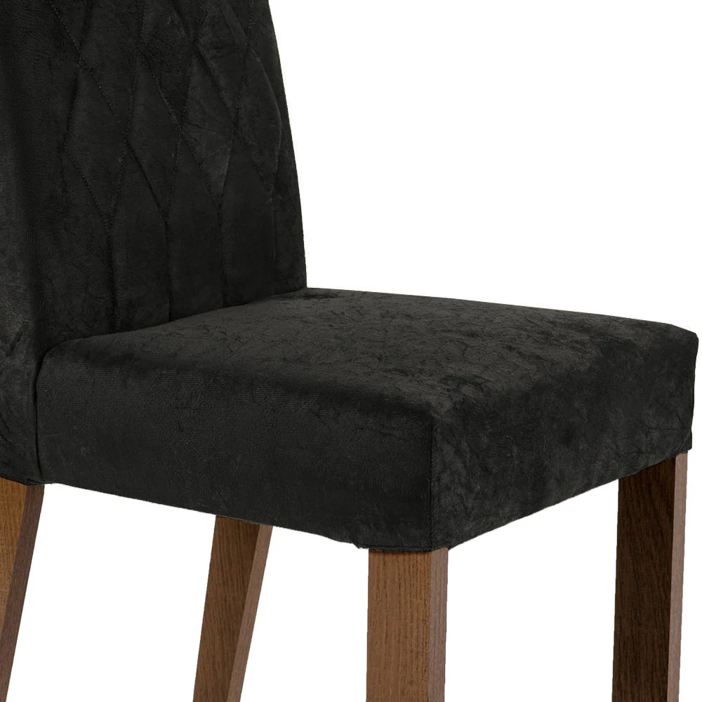 Conjunto Sala de Jantar Mesa Tampo de Madeira 4 Cadeiras Rustic/Preto/Oxford Ruby Madesa - Image 7