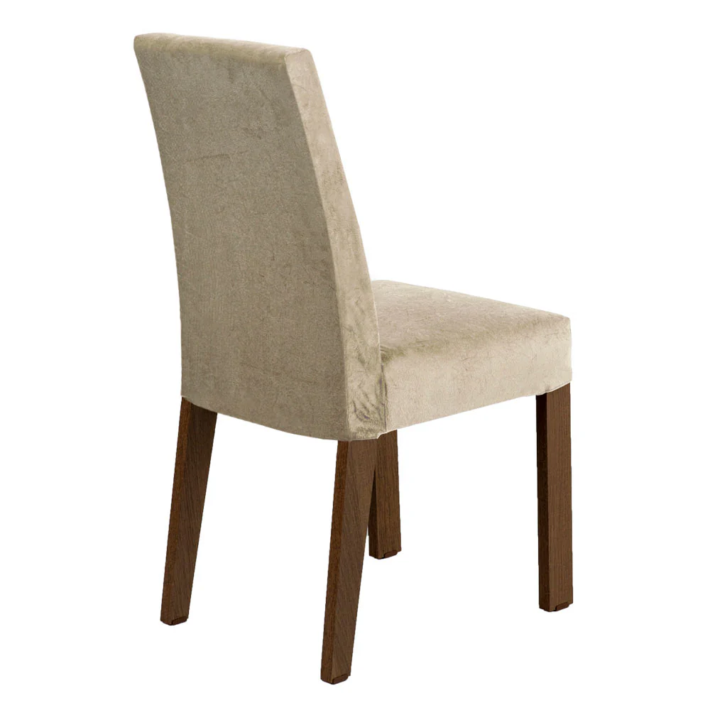 Conjunto Sala de Jantar Mesa Tampo de Madeira 6 Cadeiras Rustic/Branco/Imperial Britney Madesa - Image 4
