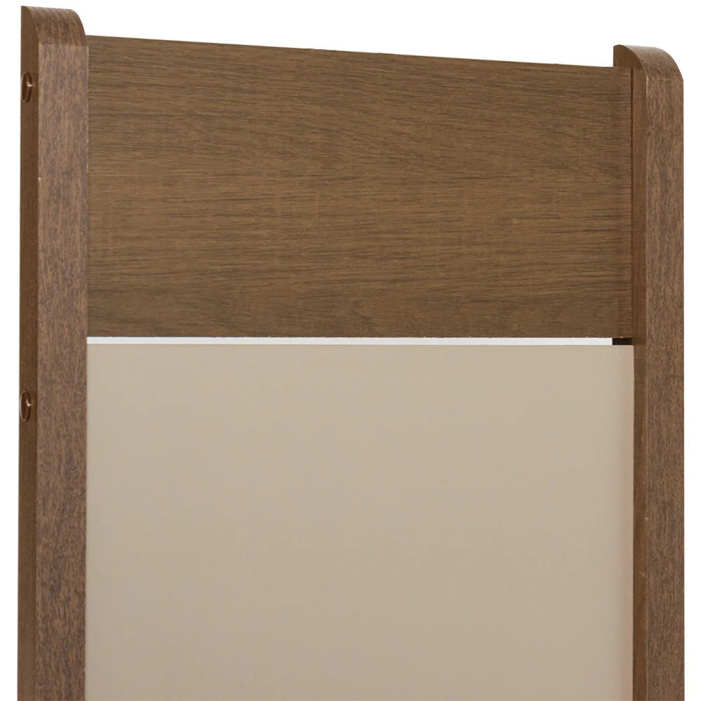 Conjunto Sala de Jantar Mesa Tampo de Madeira 6 Cadeiras Rustic/Crema/Bege Beverly Madesa - Image 7
