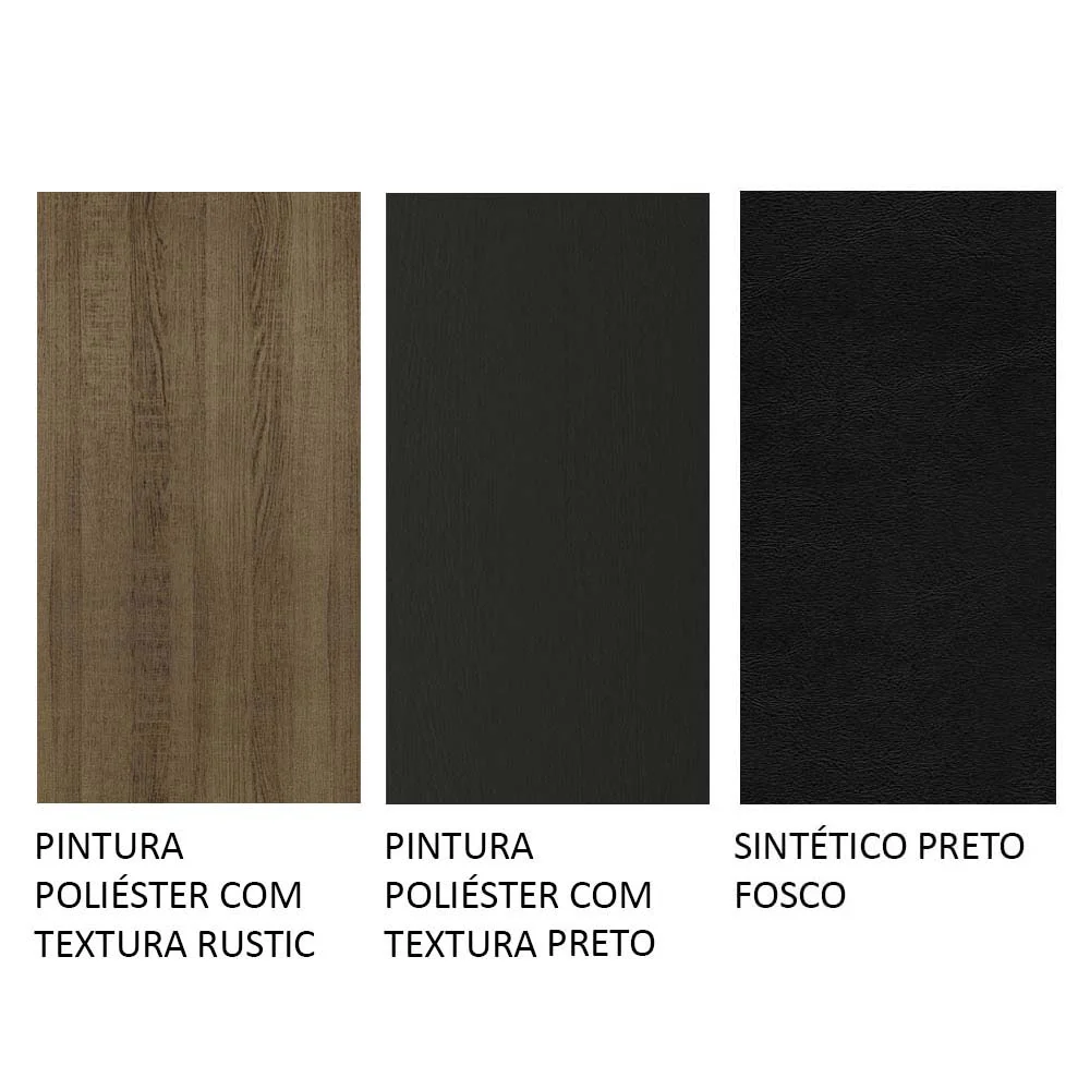 Conjunto Sala de Jantar Mesa Tampo de Madeira 6 Cadeiras Rustic/Crema/Preto Wendy Madesa - Image 10