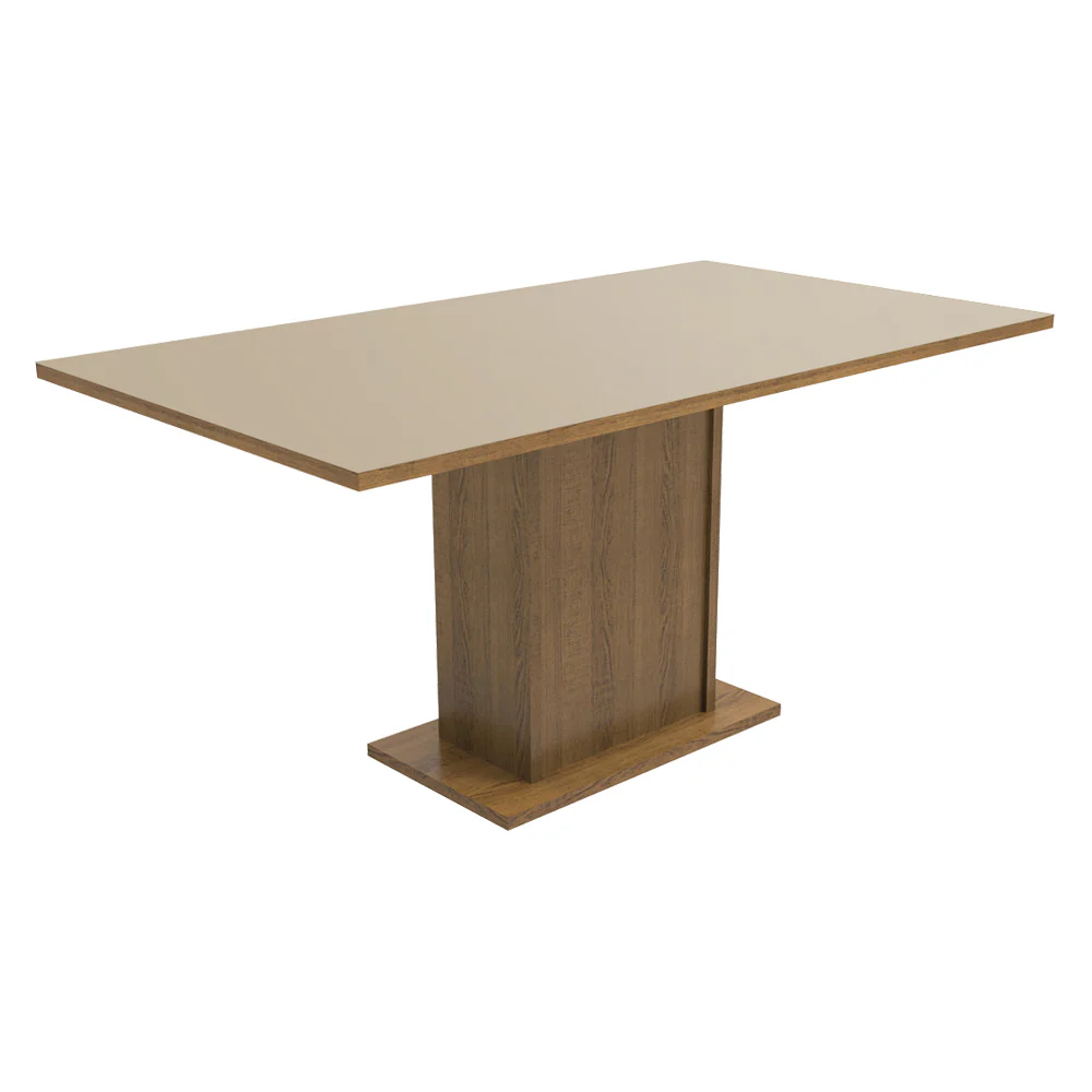 Conjunto Sala de Jantar Mesa Tampo de Madeira 6 Cadeiras Rustic/Crema/Silver Renata Madesa - Image 5