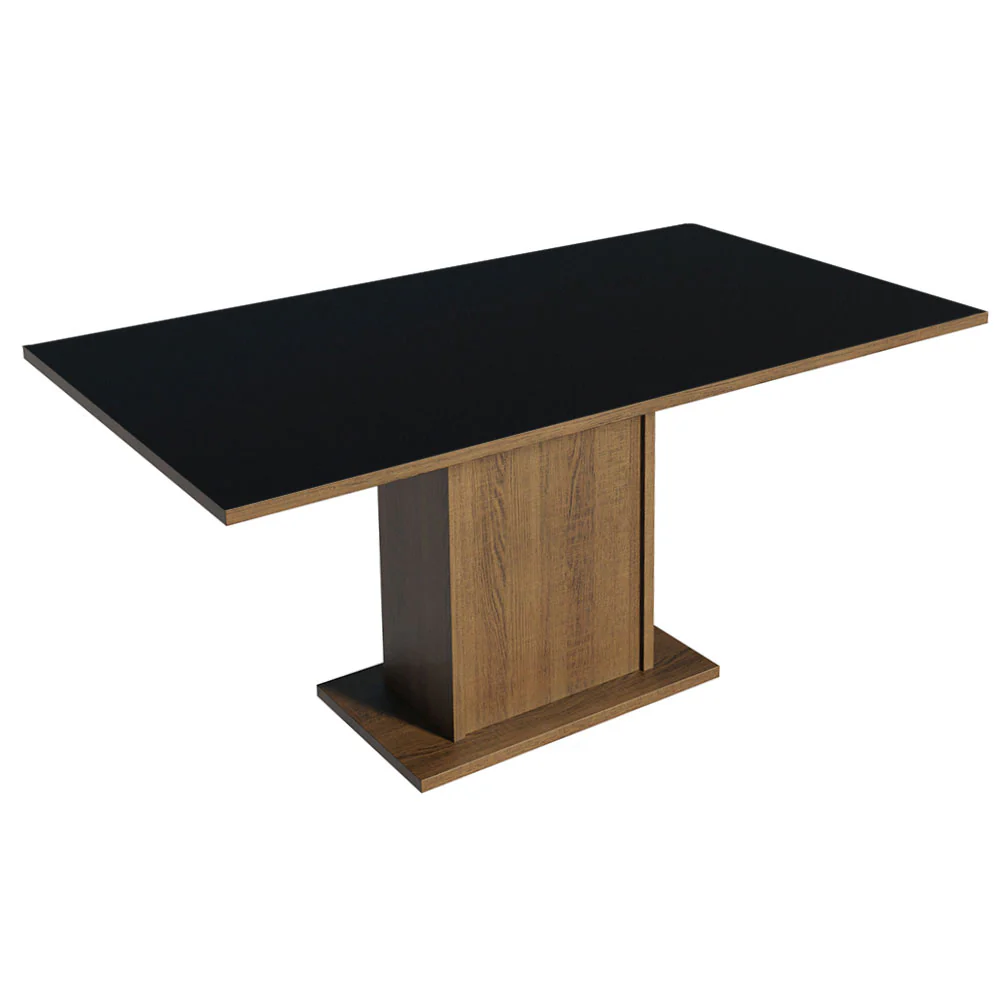 Conjunto Sala de Jantar Mesa Tampo de Madeira 6 Cadeiras Rustic/Preto/Silver Renata Madesa - Image 5