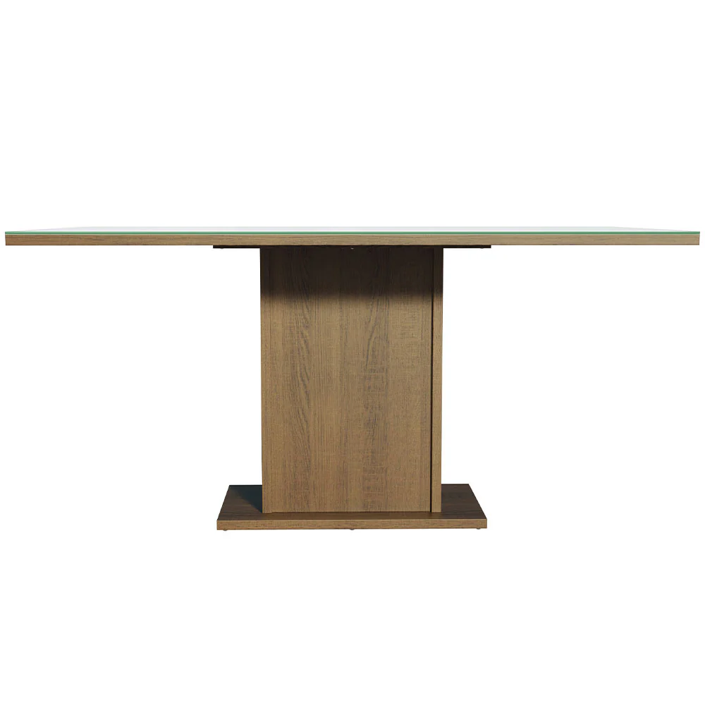 Conjunto Sala de Jantar Mesa Tampo de Vidro 4 Cadeiras Rustic/Branco/Silver Marilia Madesa - Image 5