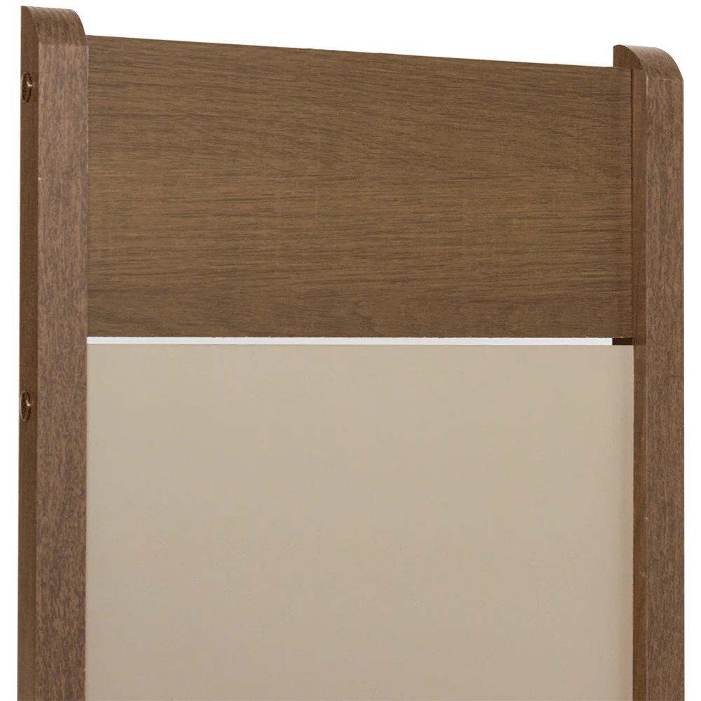 Conjunto Sala de Jantar Mesa Tampo de Vidro 4 Cadeiras Rustic/Crema/Bege Viena Madesa - Image 7