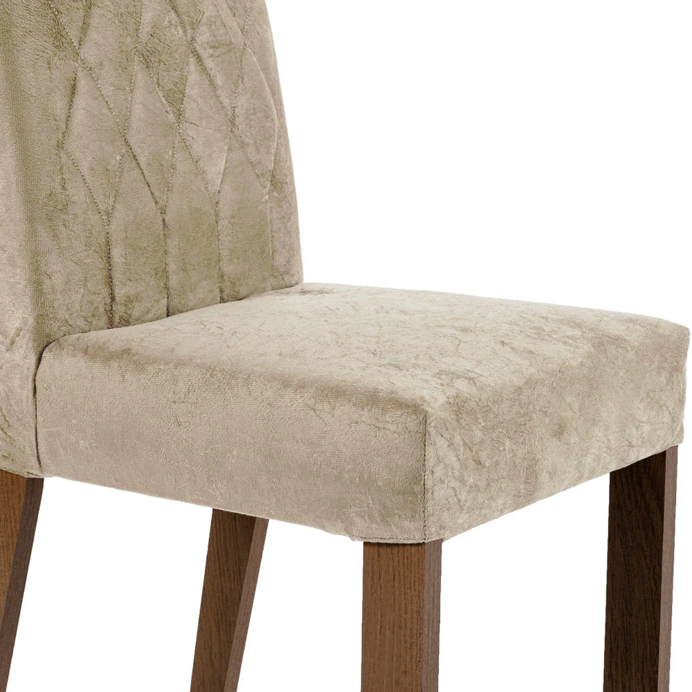 Conjunto Sala de Jantar Mesa Tampo de Vidro 4 Cadeiras Rustic/Crema/Imperial Harper Madesa - Image 7
