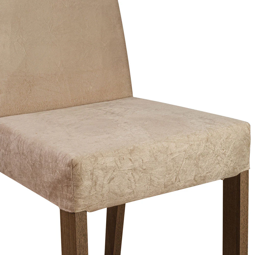 Conjunto Sala de Jantar Mesa Tampo de Vidro 4 Cadeiras Rustic/Crema/Imperial Taylor Madesa - Image 7