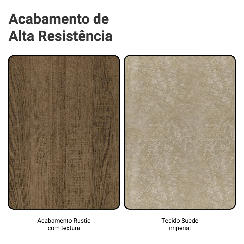 Conjunto Sala de Jantar Mesa Tampo de Vidro 4 Cadeiras Rustic/Imperial Reale Madesa - Image 10