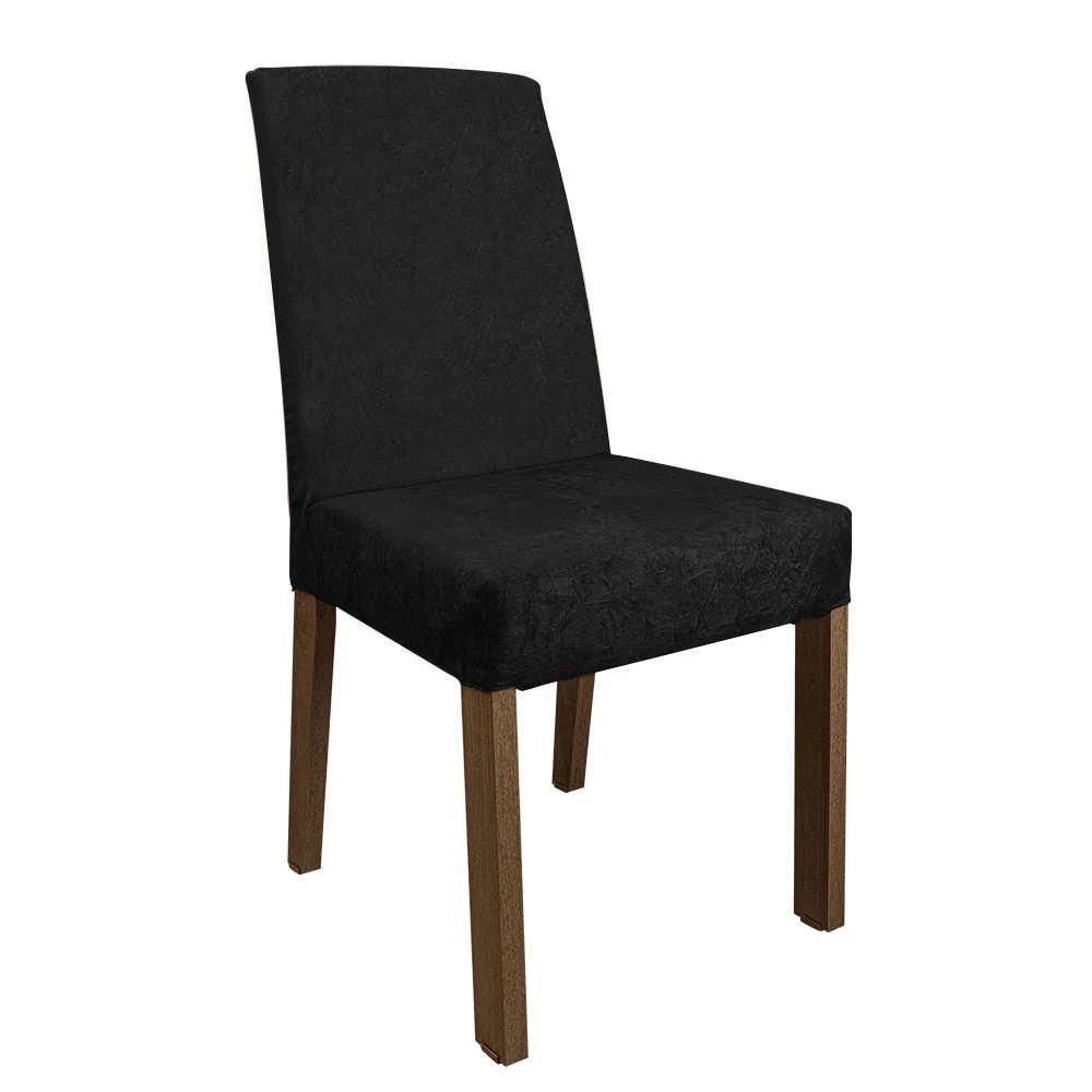 Conjunto Sala de Jantar Mesa Tampo de Vidro 4 Cadeiras Rustic/Oxford Zion Madesa - Image 5