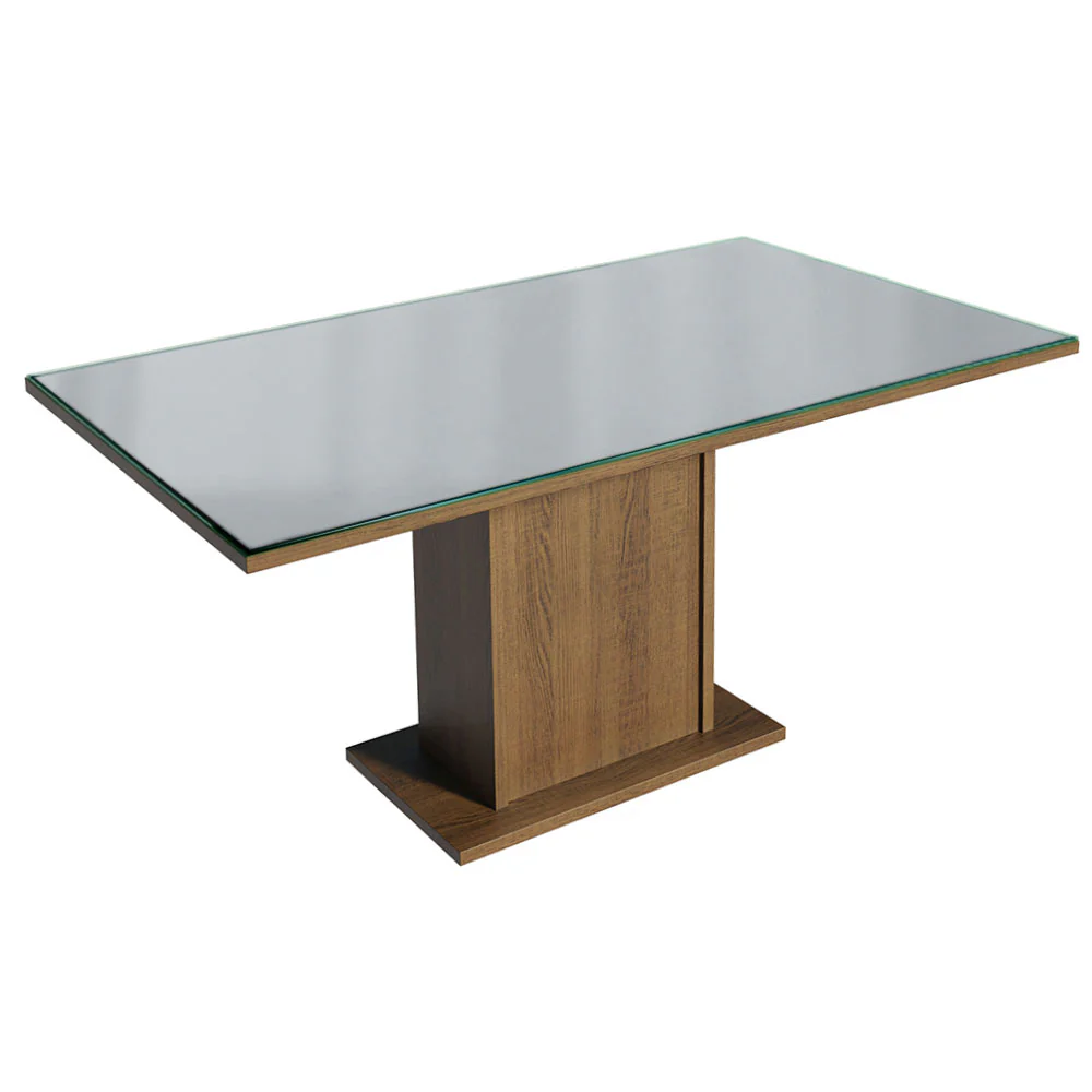 Conjunto Sala de Jantar Mesa Tampo de Vidro 6 Cadeiras Rustic/Cinza/Silver Geórgia Madesa - Image 9