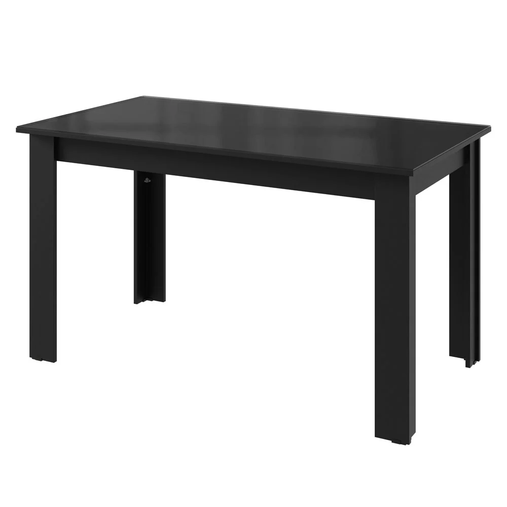 Conjunto Sala de Jantar Mesa Tampo de Vidro 6 Cadeiras Rustic/Preto/Silver Odara Madesa - Image 6