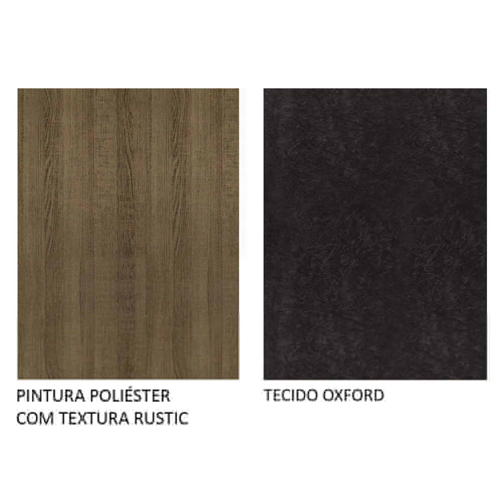 Conjunto Sala de Jantar Mesa Tampo de Vidro Redondo 4 Cadeiras Rustic/Oxford Irene Madesa - Image 10