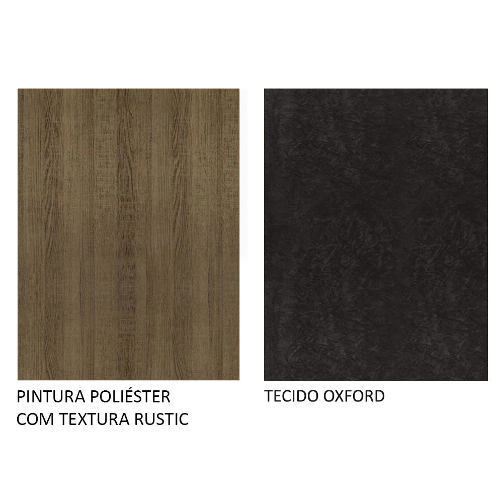 Conjunto Sala de Jantar Mesa Tampo de Vidro Redondo 4 Cadeiras Rustic/Oxford Mile Madesa - Image 10