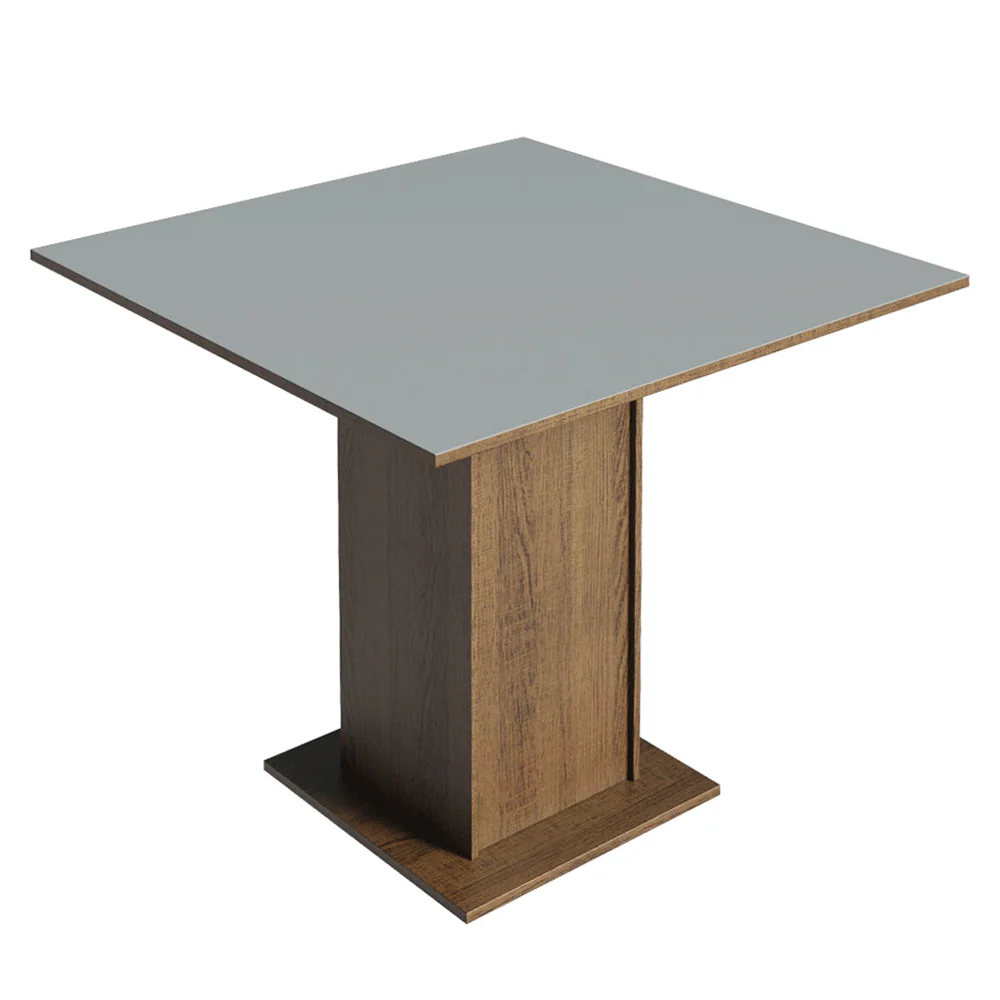 Conjunto Sala de Jantar Tampo de Madeira 4 Cadeiras Rustic/Cinza/Silver Aspen Madesa - Image 6