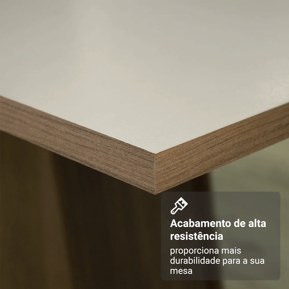 Conjunto Sala de Jantar Tampo de Madeira 4 Cadeiras Rustic/Crema/Imperial Évora Madesa - Image 7