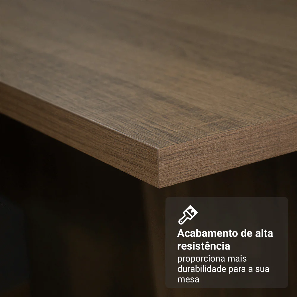 Conjunto Sala de Jantar Tampo de Madeira 4 Cadeiras Rustic/Oxford Tulum Madesa - Image 7