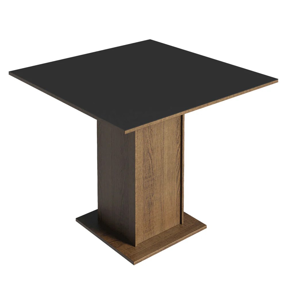 Conjunto Sala de Jantar Tampo de Madeira 4 Cadeiras Rustic/Preto/Oxford Cannes Madesa - Image 6