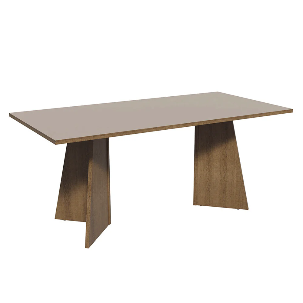 Conjunto Sala de Jantar Tampo de Madeira 6 Cadeiras Rustic/Crema/Imperial Minsk Madesa - Image 6