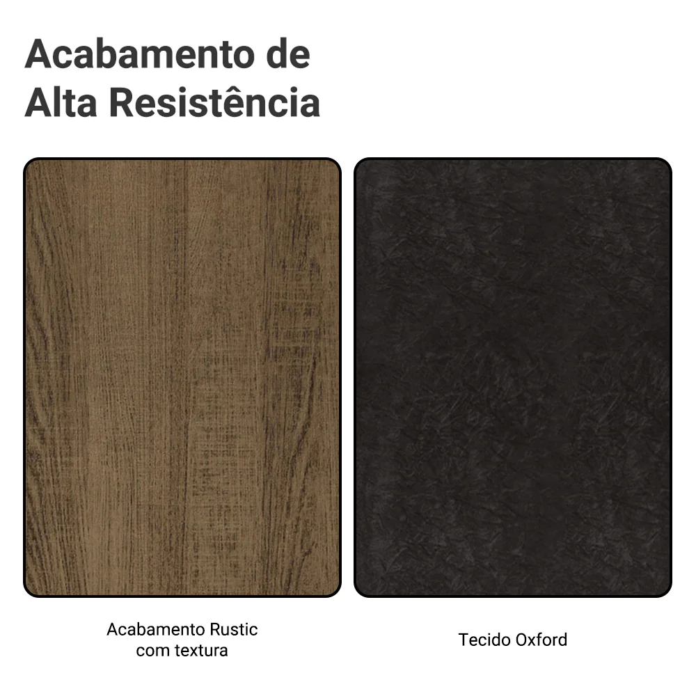 Conjunto Sala de Jantar Tampo de Madeira 6 Cadeiras Rustic/Oxford Leon Madesa - Image 10