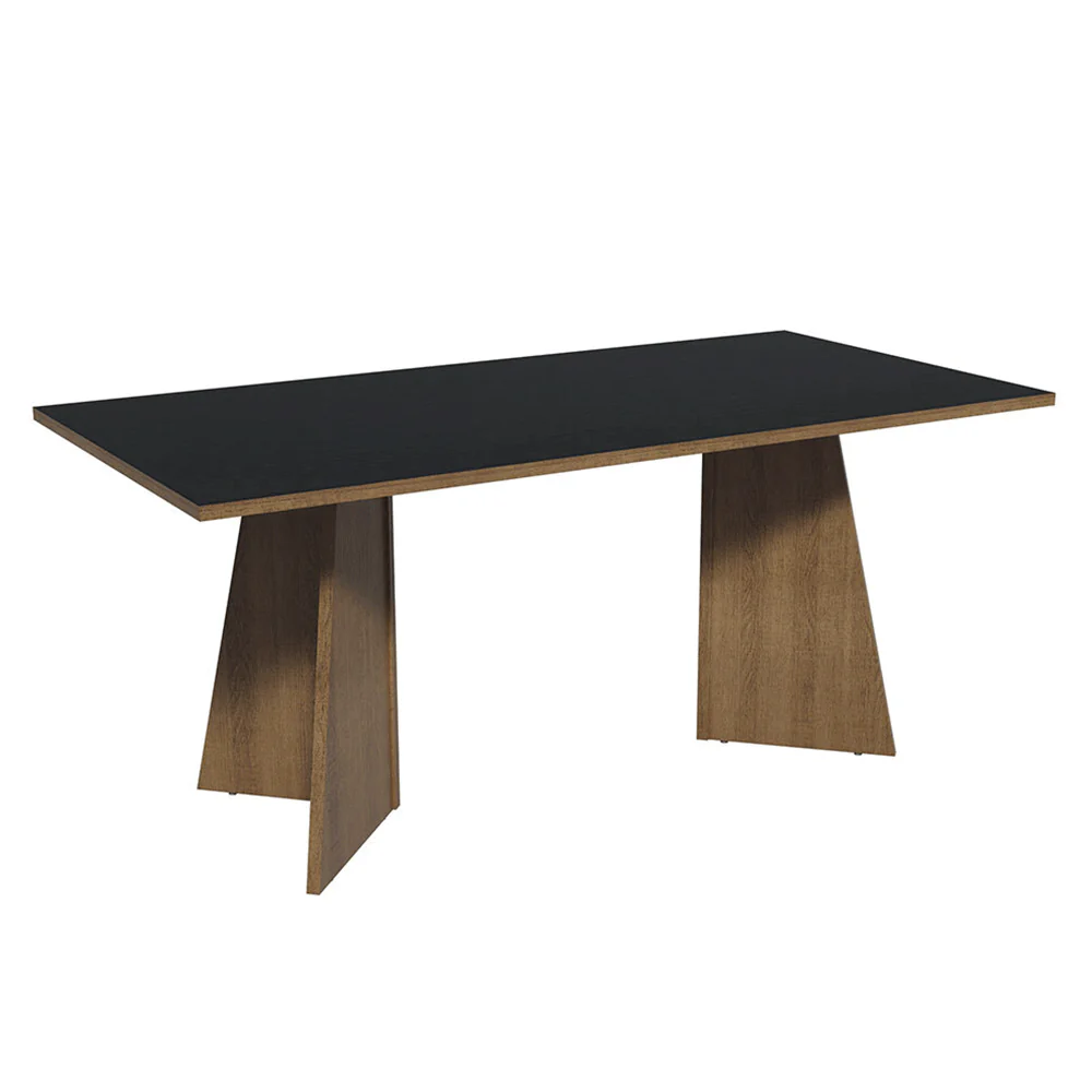 Conjunto Sala de Jantar Tampo de Madeira 6 Cadeiras Rustic/Preto/Oxford York Madesa - Image 6