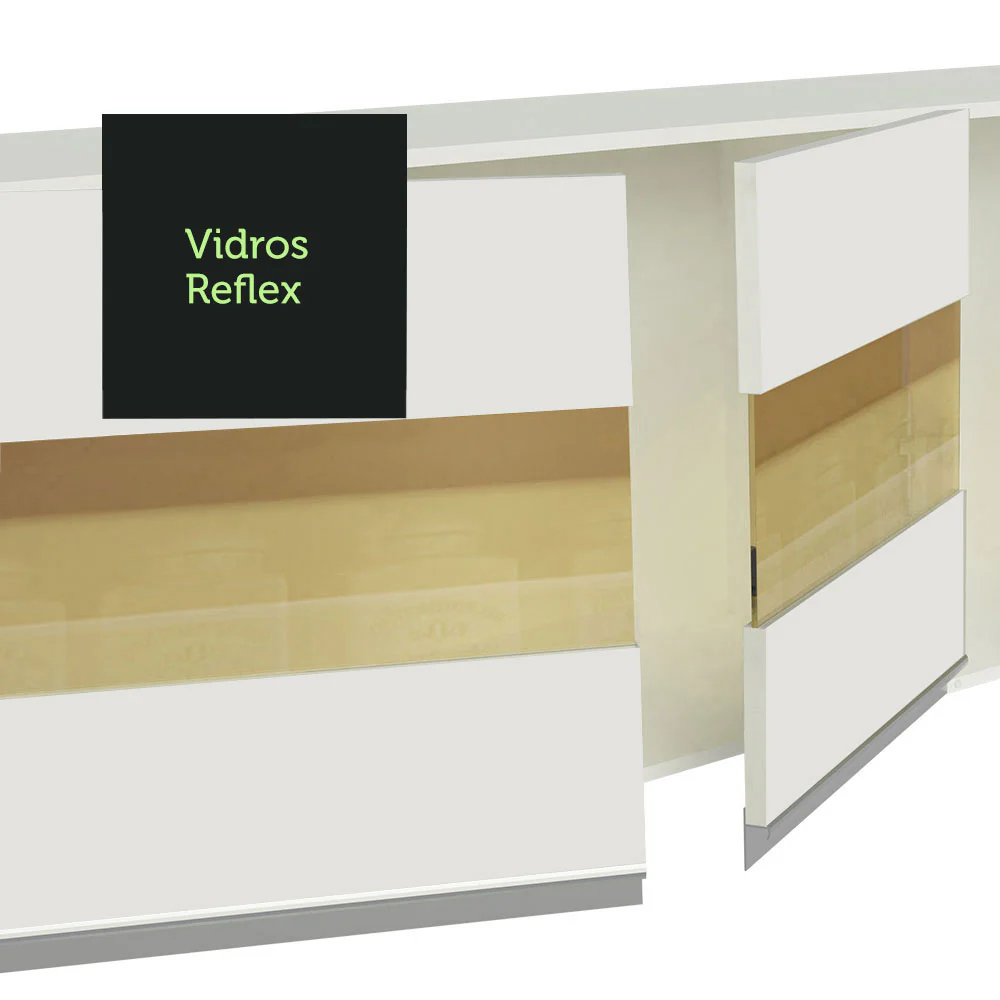 Armário de Cozinha Compacta 100% MDF 120 cm Branco Smart Madesa 01 - Image 7